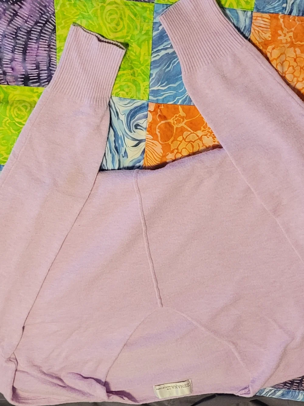 Zenana Outfitters Lavender V-Neck Sweater - Soft Lilac Gray Flare LOUNGE PANTS